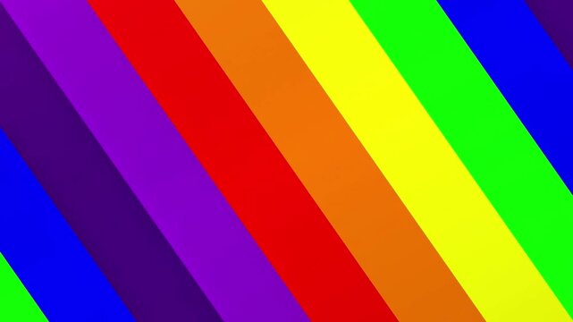 Vibrant rainbow diagonal stripes sliding abstract motion background with smooth flowing colors