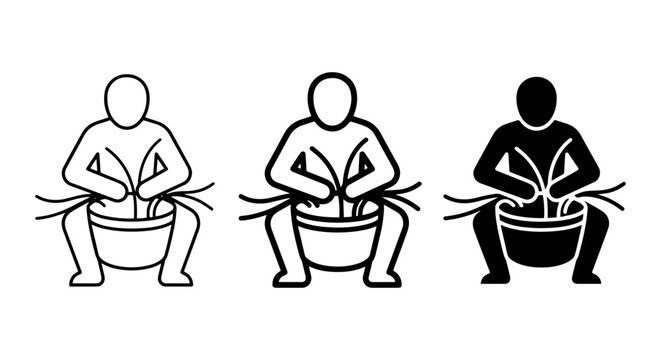 Drummer Icon Set, Musician Pictograms, Rhythmic Beat Symbols, Percussionist Graphics