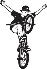 Obraz premium Boy Ride a BMX bike doing Tricks