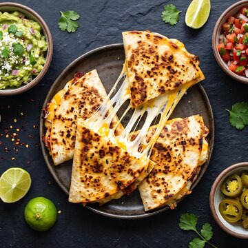 gorditas, traditional mexican snacks  stuffed with chicharron or cheese on black background.	
 