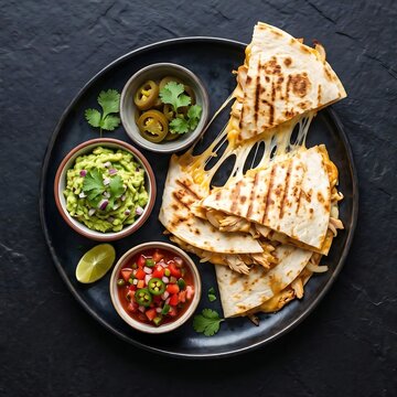 gorditas, traditional mexican snacks  stuffed with chicharron or cheese on black background.	
 