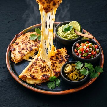 gorditas, traditional mexican snacks  stuffed with chicharron or cheese on black background.	
 