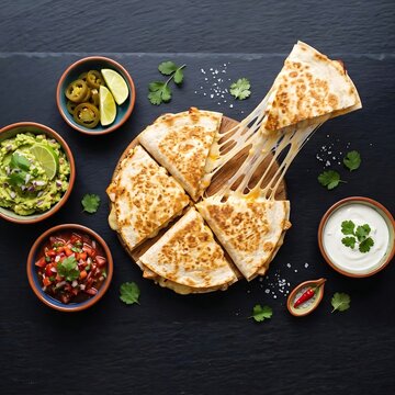 gorditas, traditional mexican snacks  stuffed with chicharron or cheese on black background.	
 