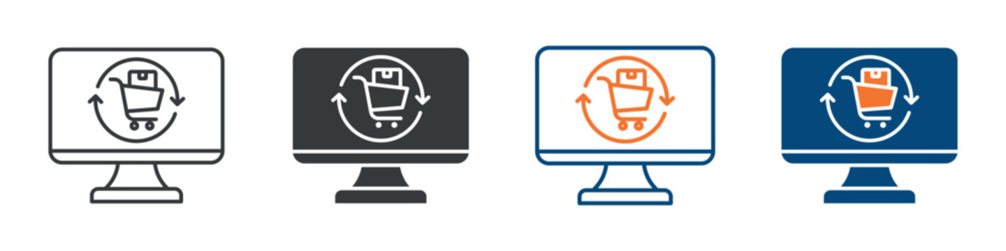 E Procurement Icon Set Multiple Style Collection