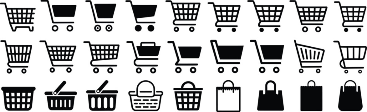 Black and White Knife Silhouette Vector Icon Set for Shopping, Retail, Commerce, Restaurant, Kitchen, Food and Web Design