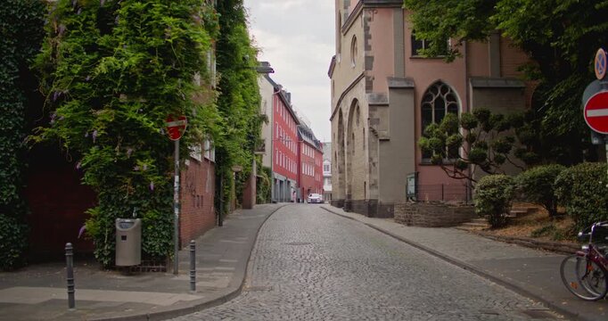 Tourist architecture Cologne Germany streets reveal a vibrant downtown cityscape filled with beautiful historic buildings and attractive European travel scenery