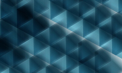 Obraz premium Abstract Dark Teal Geometric Isometric Cube Background