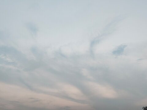 Autumn blue sky with clouds