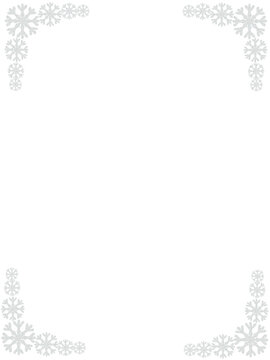  White Snowflake Corner Frame, Winter Corner Decoration