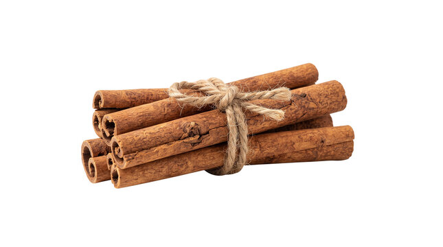 A small bu dle of a omatic ci amo sticks tied with ustic twi e ope