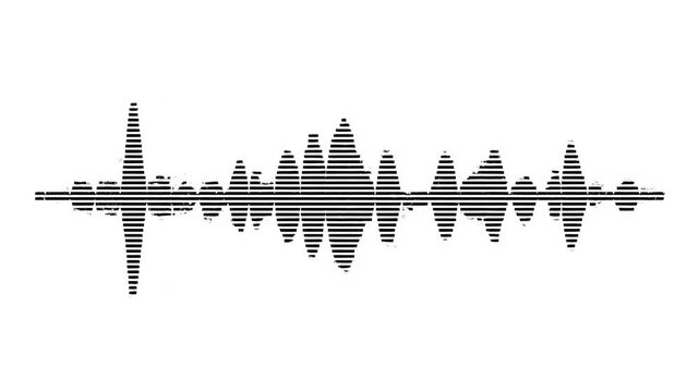 Abstract sound wave patterns evolving with subtle amplitude changes in a clean studio setting