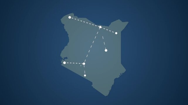 Kenya Communication Network with Signals Connecting Multiple Locations