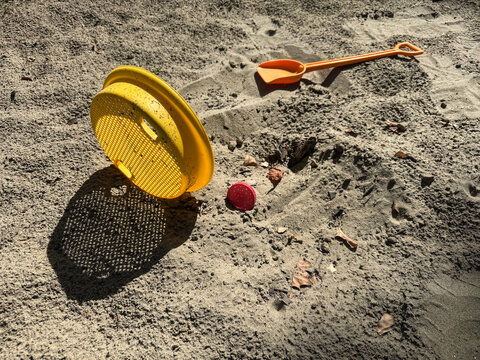 Toys on the sand