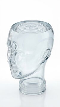 Blank Mind Concept with Empty Transparent Human Head