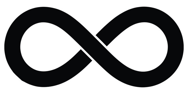 Infinity loop with arrows forming a continuous cycle, endless motion, flowing direction, and seamless circular movement