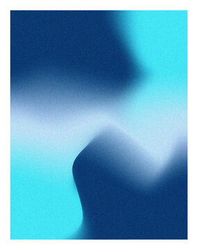 Abstract Blue Gradient Background with Soft Cyan Light and Dark Blurred Organic Shapes