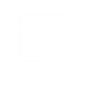 Simple white square shape on a solid black background isolated on transparent background