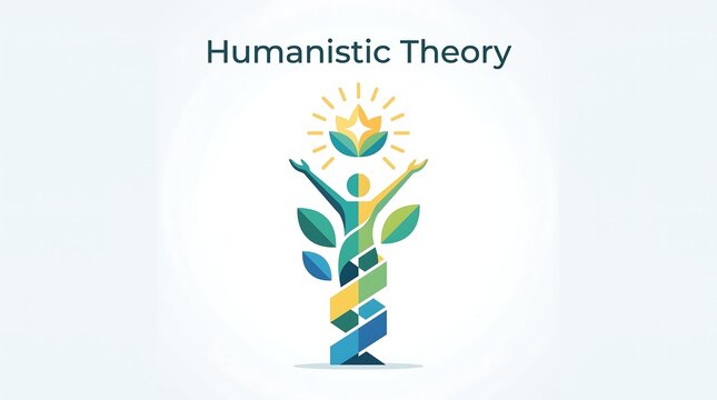 Humanistic theory illustration representing personal growth and self actualization