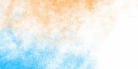 Fototapeta premium Abstract blue and orange watercolor grunge background. gentle texture. creative brush painted aquarelle background. Perfect for stationery, invitations, web design,and artistic or minimalist projects.