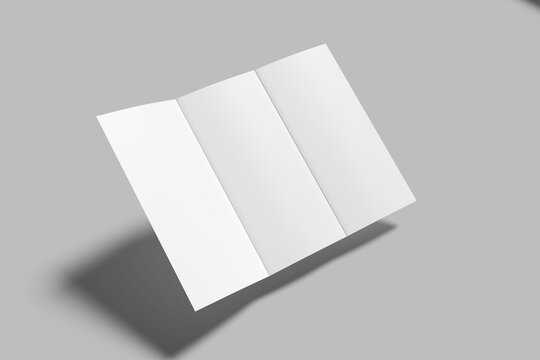 Trifold Brochure Blank Mockup