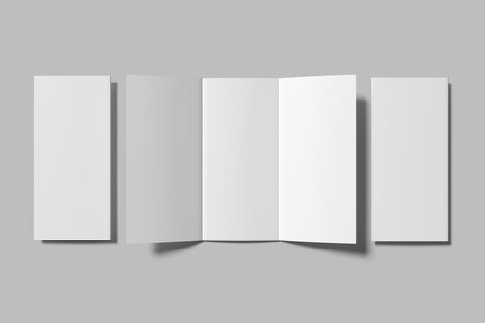 Trifold Brochure Blank Mockup