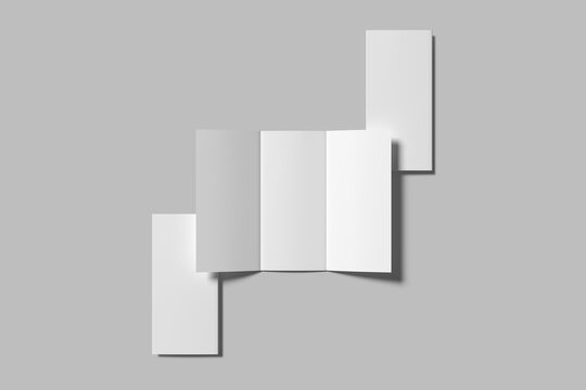 Trifold Brochure Blank Mockup