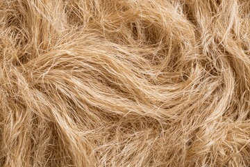 Fototapeta premium Texture of natural fibers in soft tan color spread over a surface