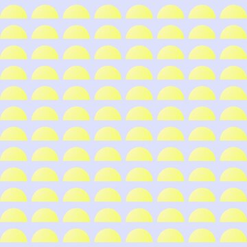 Seamless Yellow Semi Circle Geometric Pattern on Lavender Background