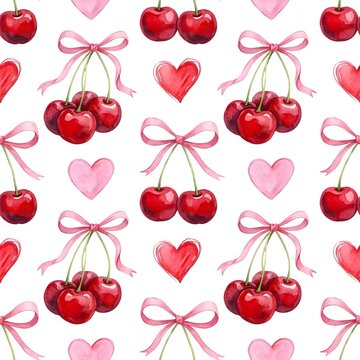 cherry seamless pattern,cherries seamless pattern