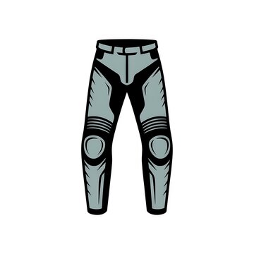 Grey motorcycle racing pants with protective knee pads