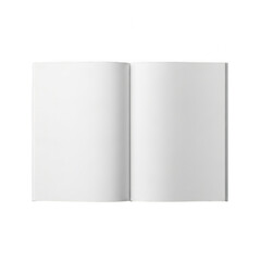 Obraz premium Open blank book with two empty pages isolated on transparent background