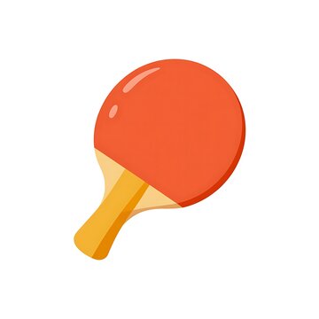 Red table tennis paddle or ping pong racket flat vector