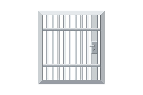 刑務所の鉄格子扉
