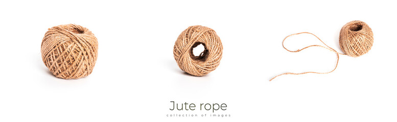 Jute rope isolated on a white background. Hemp rope. High quality photo © Светлана Гуркова