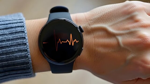 Healthtech Watch Rackfocus Everyday Check Landscape Stock Footage
