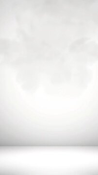 Thick swirling grey smoke clouds rising upwards against a clean white backdrop captured in high quality digital animation motion footage