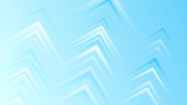 Bright blue glowing rising arrows abstract geometric background. Technology motion design. Seamless loop. Video animation Ultra HD 4K 3840x2160