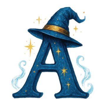 PNG Whimsical magical letter illustration