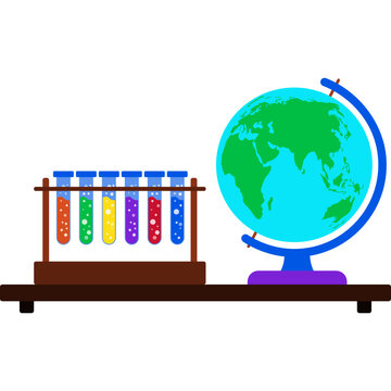 School Science Experiment Lab Illustration