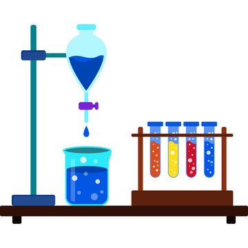 School Science Experiment Lab Illustration