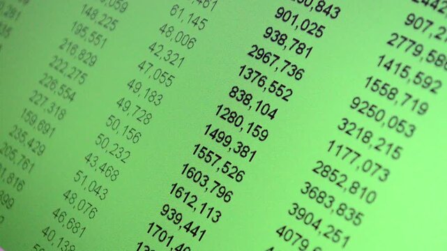 Green Screen Digital Data Numbers Flow HD Video Overlay with Alpha Channel for Technology and Ai Background