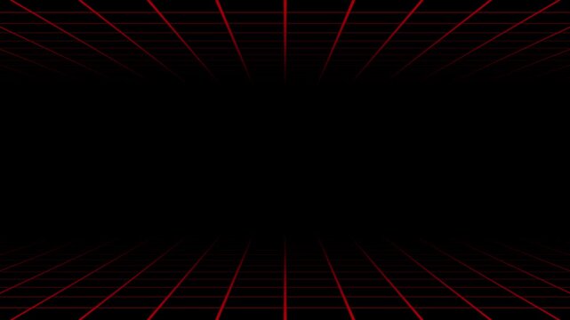 Infinite retro futuristic perspective grid motion background animation loop