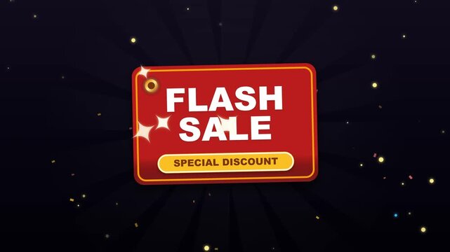 Online shopping flash sale special discount banner promoting retail commerce events