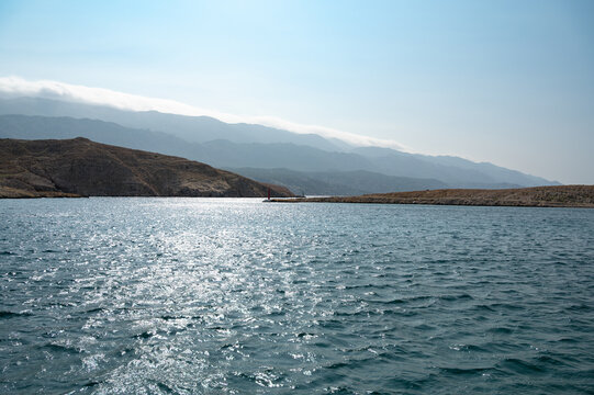 Misnjak Ferry Port located on Rab Island, Croatia