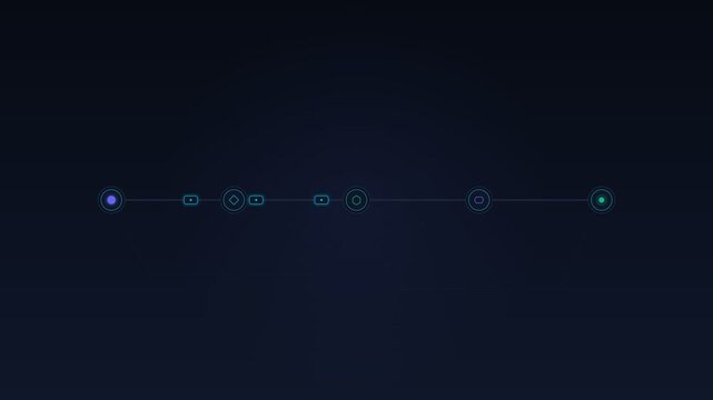 DevOps Continuous Delivery Pipeline Motion Graphic with Data Packets Moving Across Stages