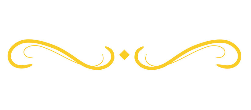 Elegant Golden Flourish Decorative Divider Element for Sophisticated Typography and Page Layout Design