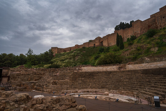 The Roman Theatre in M&aacute;laga, located on the west slope of the Alcazaba hill. Built during the reign of Augustus, it was used until the 3rd century.