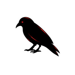 Fototapeta premium Crow transparent png silhouette