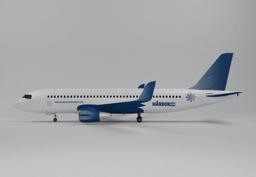 Airplane Branidng Mockup