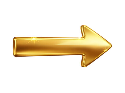 Shiny 3D gold arrow